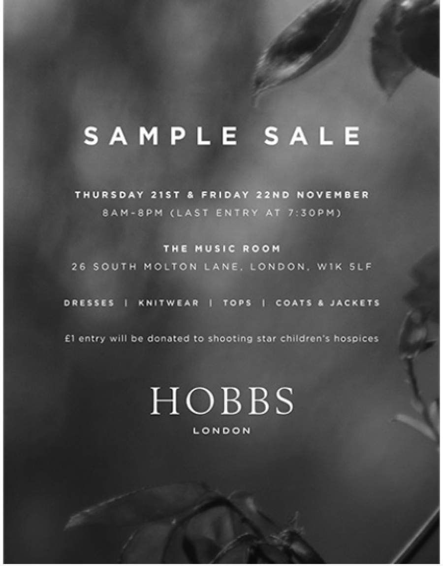Hobbs Sample Sale Sample sale in London