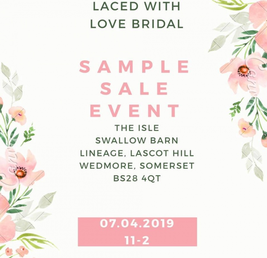 Laced With Love Bridal Sample Sale -- Sample sale in Wedmore