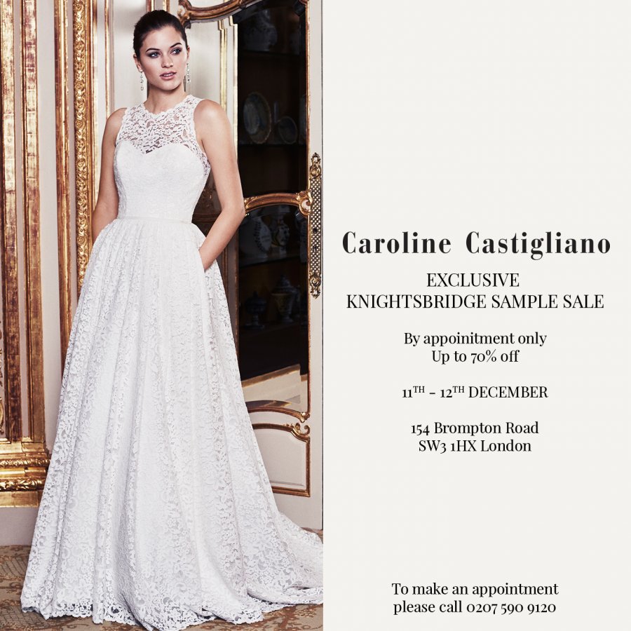 Exclusive Caroline Castigliano Wedding Dress Sample Sale