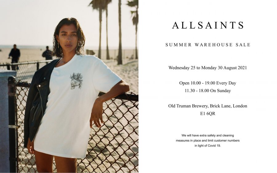 AllSaints Summer Warehouse Clearance Sample sale in London