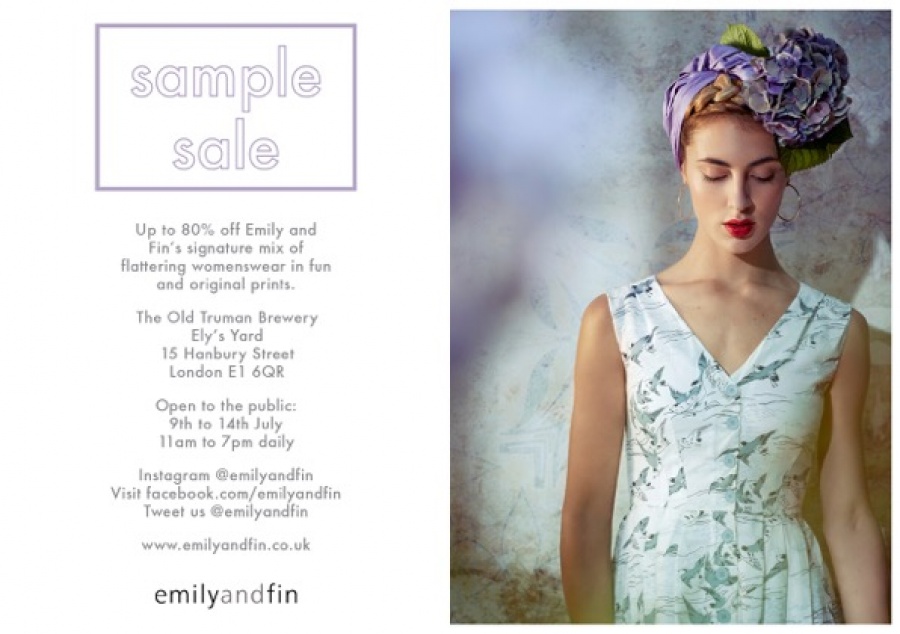 Emily and Fin Sample Sale Sample sale in London