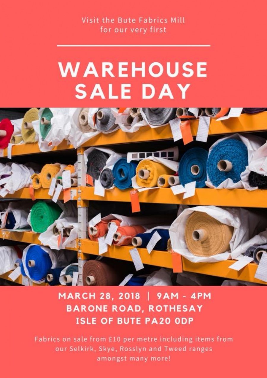 Bute Fabrics Warehouse Sale Sample sale in Isle of Bute
