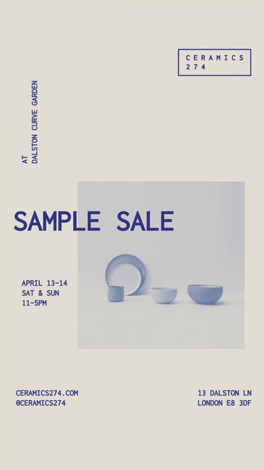 Ceramics 274 Sample Sale Sample sale in London