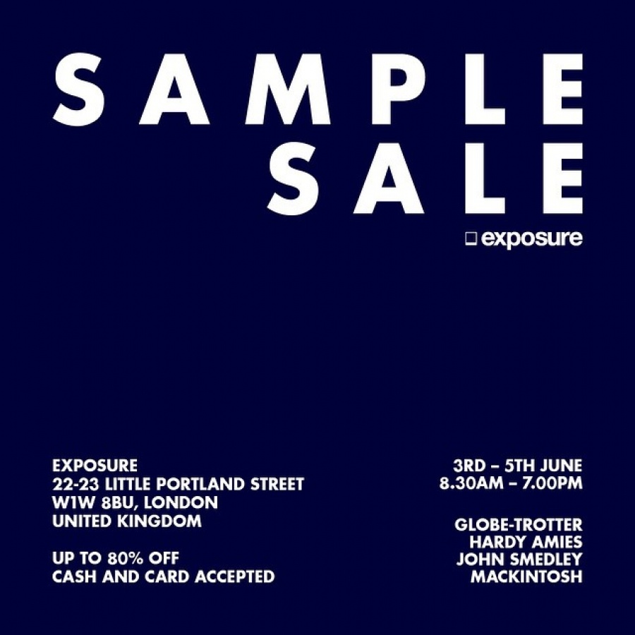 Sample sale Exposure Agency Sample sale in London