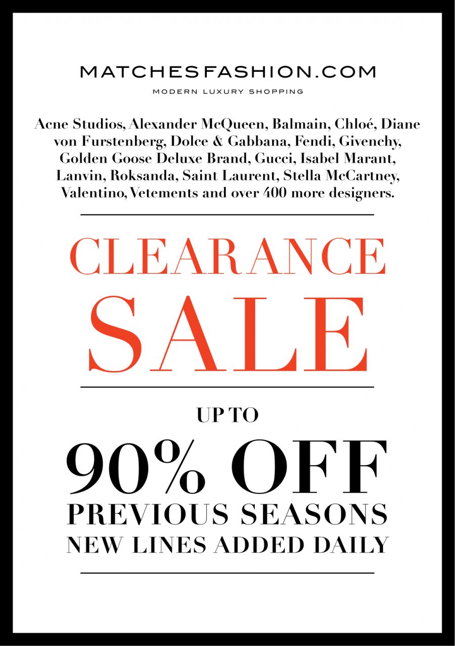 Unmissable Designer Clearance With Up To 90 Off