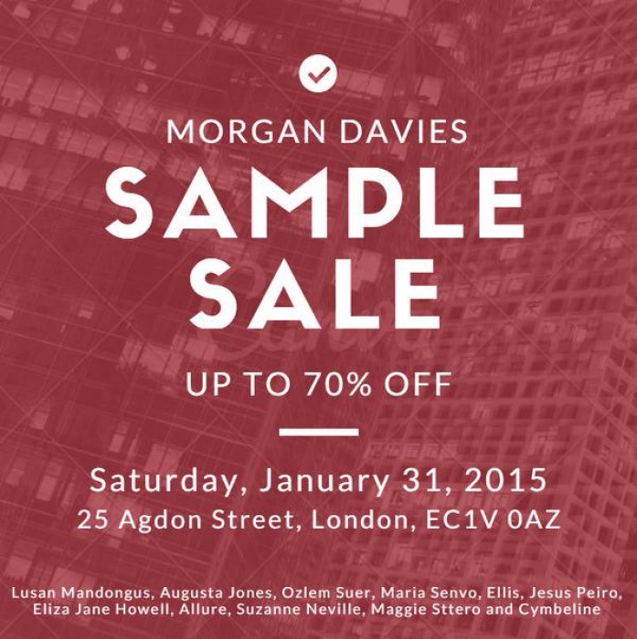 Davies sample sale Sample sale in London