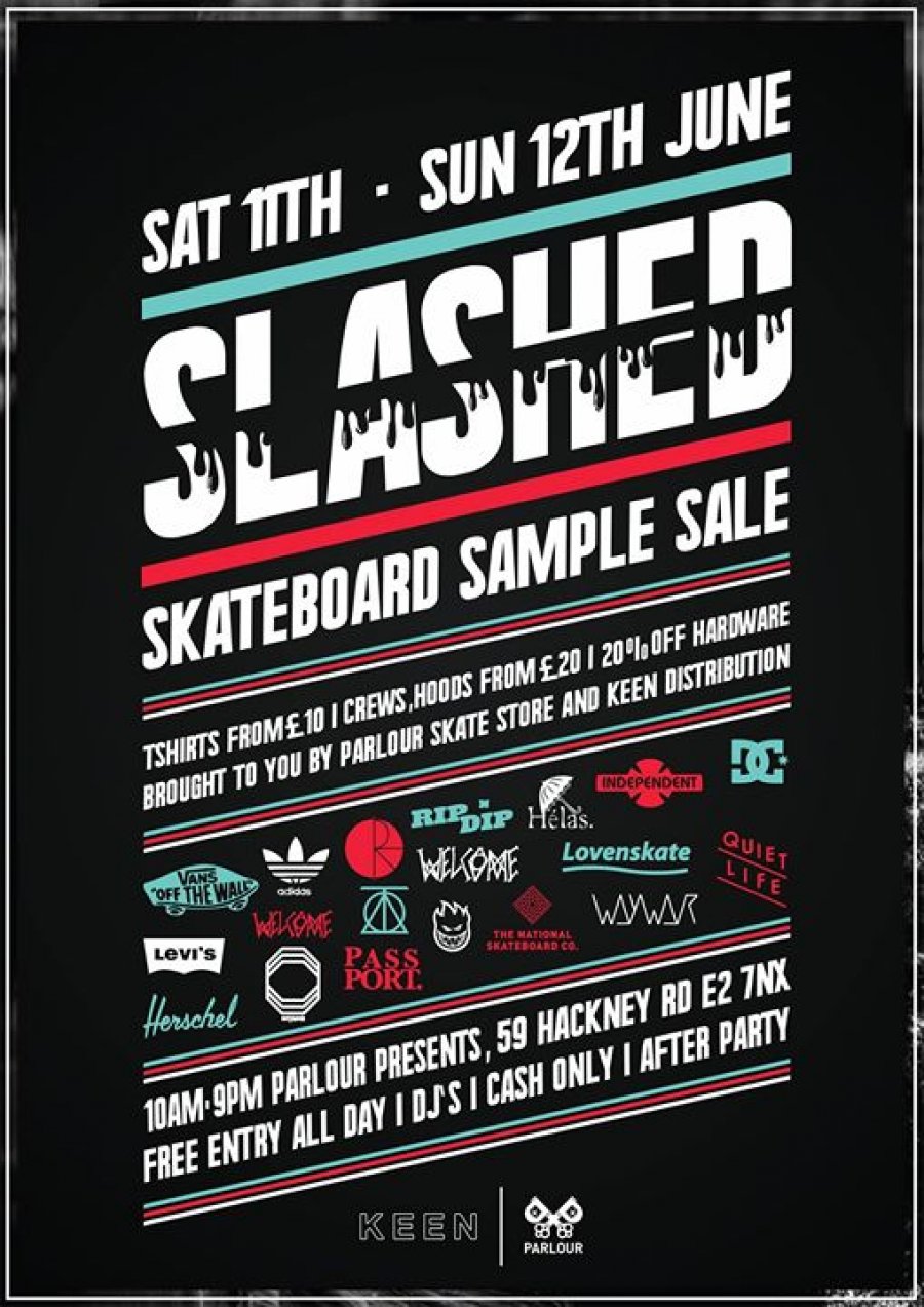 Slashed' A Skateboard Sample Sale, Sample sale in London