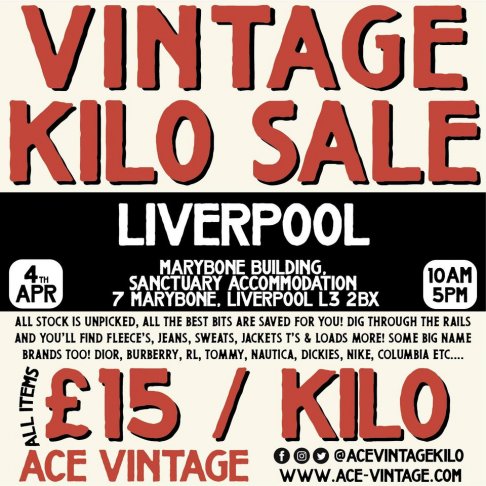 Liverpool John Moores Uni SU Vintage Kilo Sale