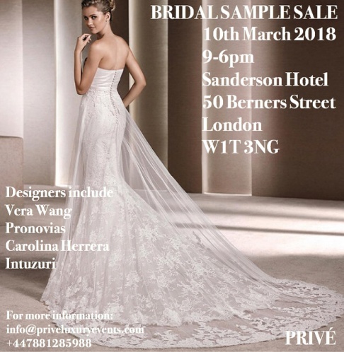 Privé Bridal Wedding and Evening Dress Sample Sale