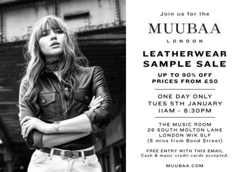 Muubaa sample sale