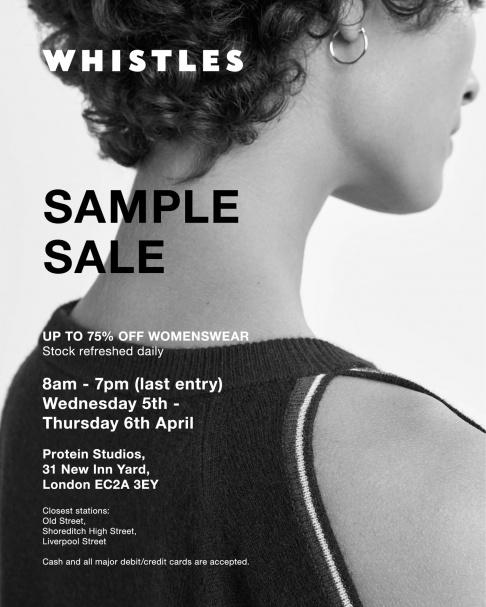 Whistles sample sale