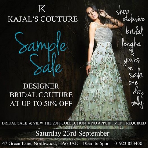 Kajal's Couture Bridal Sample Sale
