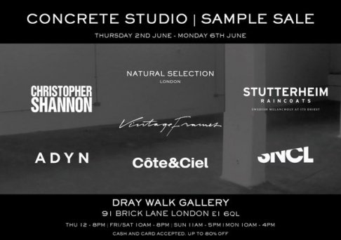 Concrete Studio Sample Sale