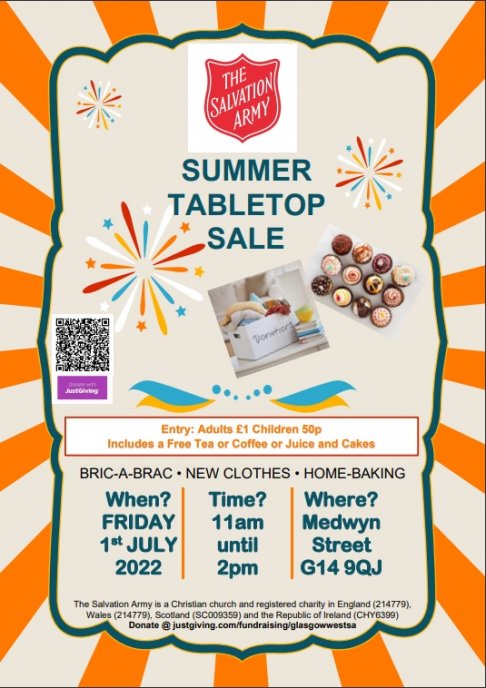 The Salvation Army Summer Tabletop Sale
