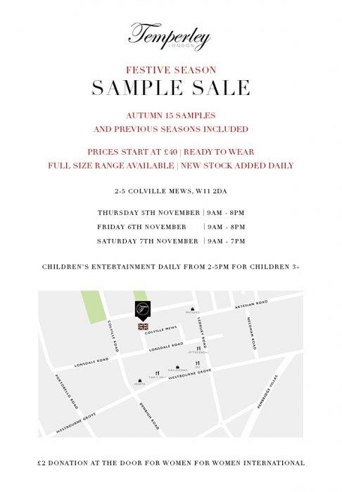 Temperley London festive season sample sale