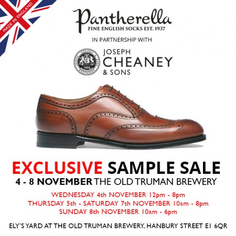 Cheaney and Pantherella AW15 sample sale