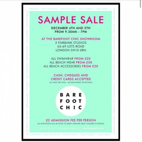 Barefoot Chic sample sale