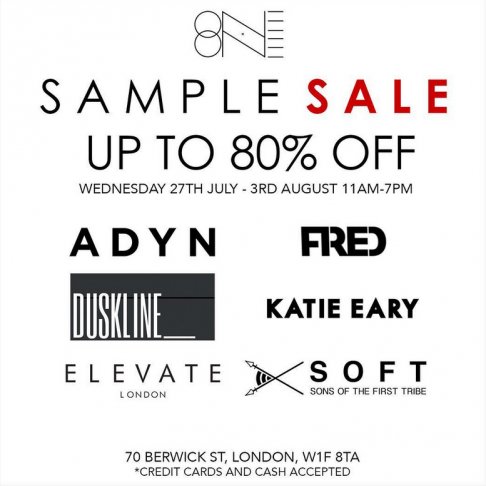 Multi brand sample sale @ One by One store
