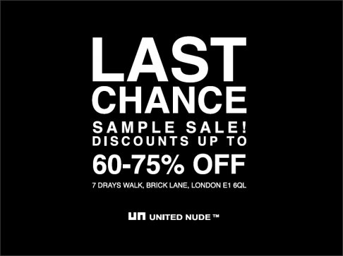 United Nude sample sale