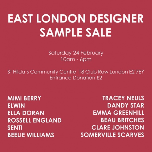 East London Designer Sample Sale