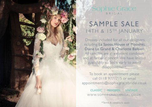 Sophie Gracw Bridal sample sale