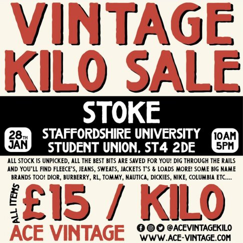 Staffordshire University Students' Union Vintage Kilo Sale