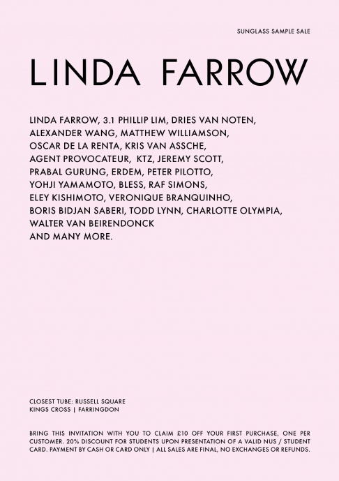 Linda Farrow Luxury Sunglass Sample Sale - 2