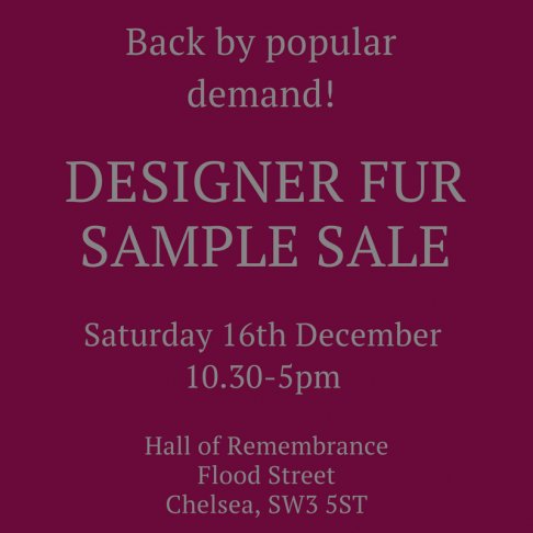 Designer Fur Sample Sale