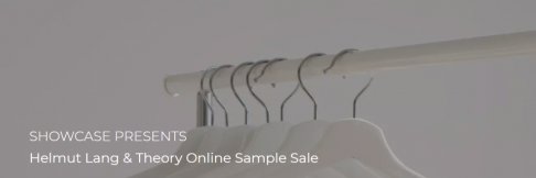 Helmut Lang and Theory Online Sample Sale