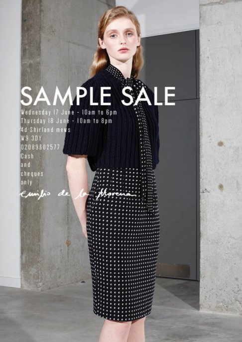 Sample sale Emilio De La Morena