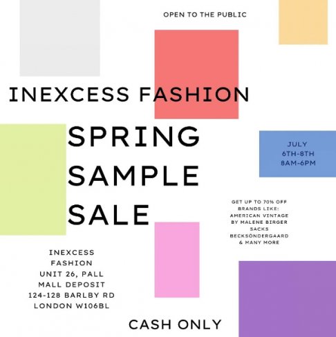 Inexcess Fashion Spring Sample Sale