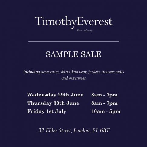 Timothy Everest sample sale