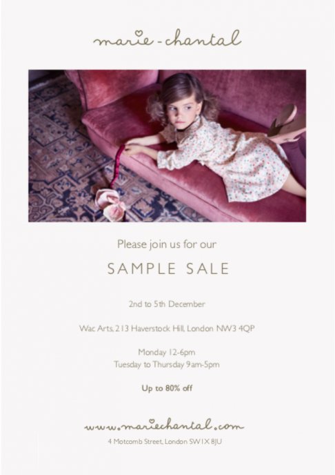 Marie-Chantal Kidswear Sample Sale
