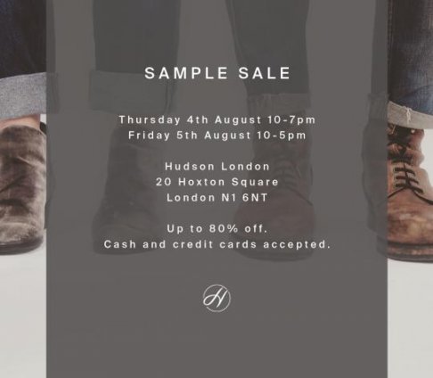 Hudson Shoes sample sale