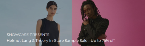 Helmut Lang and Theory In-Store Sample Sale
