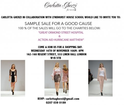 Carlotta Gherzi For Sado Sample Sale For A Good Cause 