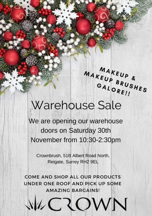 Crownbrush uk Christmas Warehouse Sale