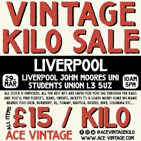 Liverpool John Moores Uni SU Vintage Kilo Sale