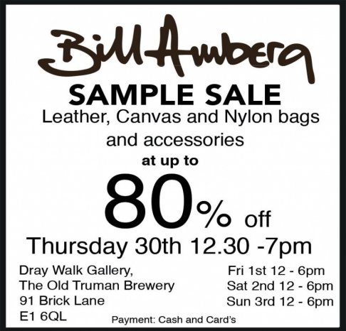 Bill Amberg sample sale