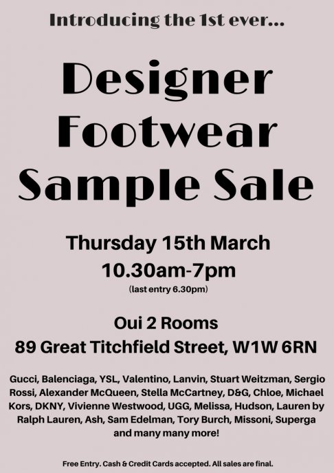 Luxury Designer Footwear Sample Sale - 2