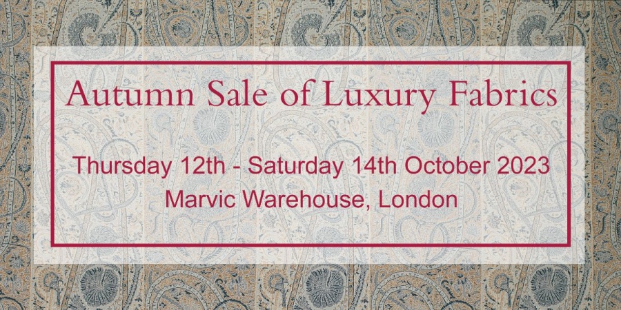 Marvic Textiles Autumn Sale of Luxury Fabrics 
