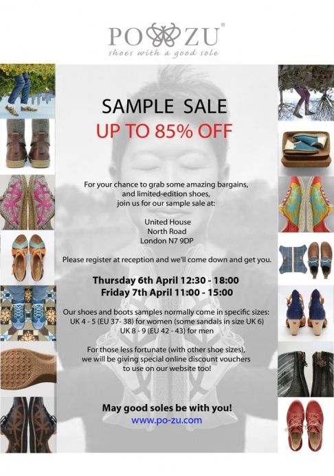 Po-Zu Footwear sample sale