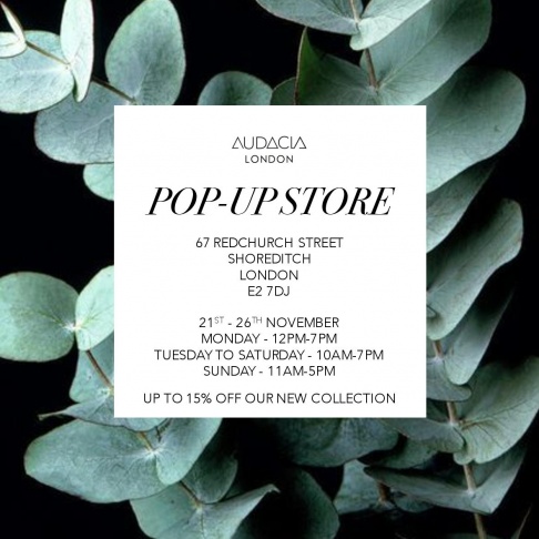 Audacia London Pop Up Sale 