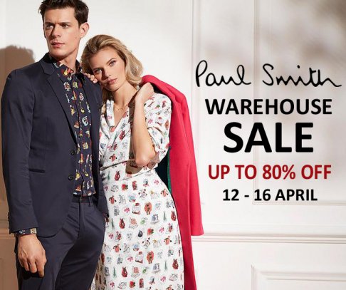 Paul Smith Warehouse Sale - Entry by pre-booked time slot only.