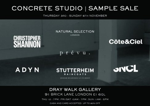 Sample sale Concrete Studio