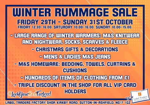 Label Traders Winter Rummage Sale