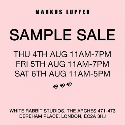 Markus Lupfer sample sale