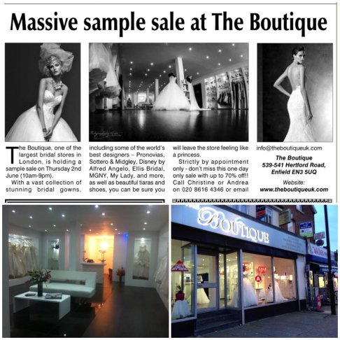 The Boutique Bridal Sample Sale