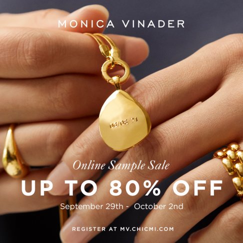 Monica Vinader Online Sample Sale! Up to 80% off!