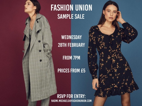 Fashion Union Sample Sale